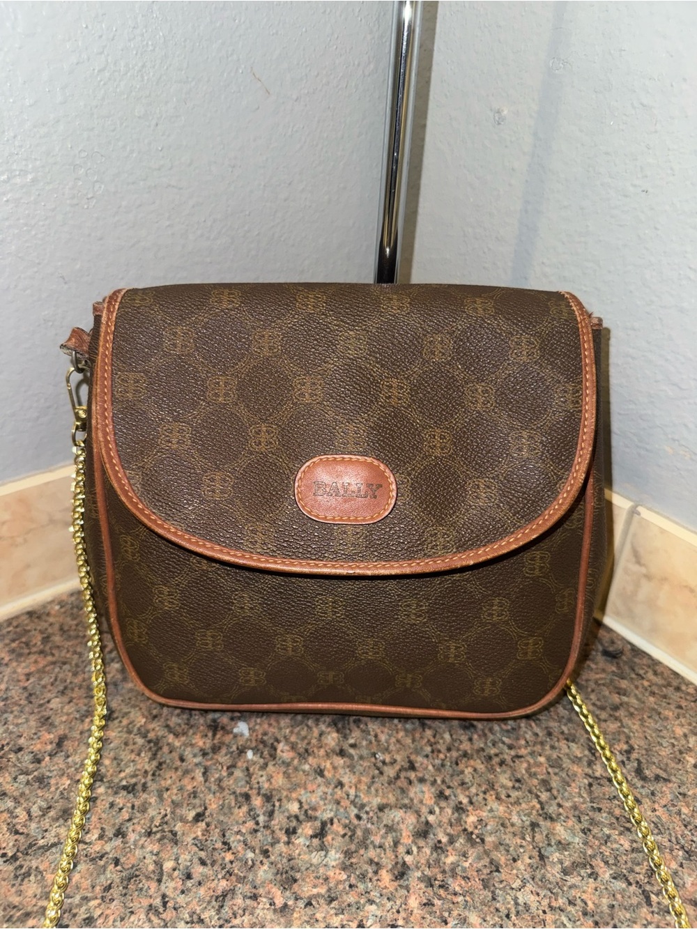 BALLY Monogram Saddle Crossbody Bag